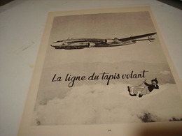 ANCIENNE PUBLICITE LIGNE AERIENNE TAPIS VOLANT AIR INDIA 1953 - Werbung