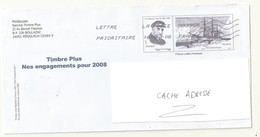PAP LA POSTE CHARCOT  2008  OBLITERE - Pseudo-officiële  Postwaardestukken