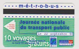 METROBUS - ROUEN - Journée Nationale Du Transport Public - 22.09.1998 - 10 Voyages Gratuits - Europa