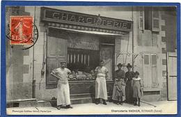 CPA Isère Renage Commerce Shop Front Charcuterie Circulé - Renage