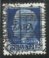 ZARA OCCUPAZIONE TEDESCA GERMAN OCCUPATION 1943 IMPERIALE SOPRATAMPATA EMPIRE OVERPRINTED LIRE 1,25 USATO USED OBLITERE' - Occ. Allemande: Zara