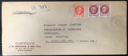 France ILOT DE SAINT NAZAIRE / POCHE DE L'ATLANTIQUE - 1945 - ENVELOPPE RECOMMANDEE De St Joachim - Kriegsmarken