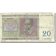 Billet, Belgique, 20 Francs, 1948-1950, 1956-04-03, KM:132b, B - 20 Franchi