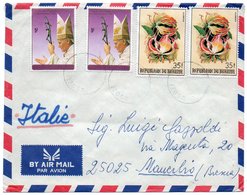 BURUNDI - AIR MAIL COVER TO ITALY 1991 / THEMATIC STAMPS-FLOWERS / POPE JEAN PAUL II° - Usati