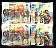 INDIA- 2018- CISF-  POLICE- SECURITY FORCES- CENTRAL INDUSTRIAL SECURITRY FORCE- SETENANT BLOCK Of 2 Sets - Police - Gendarmerie