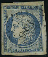 Oblitéré N° 4f, 25c Bleu Clair, Los PC 1586 Léger, TB - Autres & Non Classés