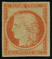 Neuf Avec Charnière N° 5A, 40c Orange Gomme Brunâtre T.B. Signé Calves - Sonstige & Ohne Zuordnung