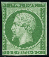 Gomme Non Originale N° 12a, 5c Vert-jaune, 2 Marges Légèrement Entamées, Très Frais, B. - Sonstige & Ohne Zuordnung