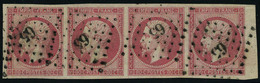 Oblitéré N° 17B, 80c Rose, Bande Hor De 4, Bdf, Superbe Signé Calves - Otros & Sin Clasificación