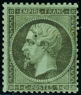 Neuf Avec Charnière N° 19, 1c Olive, Napoléon III, Dentelé, T.B. - Otros & Sin Clasificación