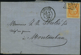 Lettre N° 48, 40c Orange Marges Enormes Obl Sur L 9.5.71 Pour Montauban, T.B. - Sonstige & Ohne Zuordnung