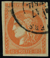 Oblitéré N° 48a, 40c Orange Vif, Obl Cachet à Date, T.B. - Altri & Non Classificati