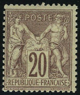 Neuf Sans Charnière N° 67, 20c Brun Lilas Type I TB - Other & Unclassified