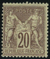 Neuf Sans Charnière N° 67, 20c Brun Lilas Type I TB - Altri & Non Classificati