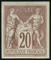 Neuf Sans Gomme N° 67b, 20c Brun Lilas, Emission Des Régents, ND, Sans Teinte De Fond, Type Ii, TB - Autres & Non Classés