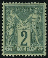 Neuf Sans Charnière N° 74, 2c Vert Type II Excellent Centrage, Superbe - Autres & Non Classés