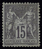 Neuf Avec Charnière N° 77, 15c Gris Excellent Centrage, T.B. 1200+ 50% - Otros & Sin Clasificación