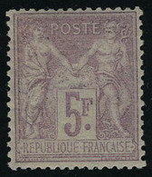 Neuf Avec Charnière N° 95a, 5f Lilas Rose Sur Lilas Pâle, T.B. - Altri & Non Classificati