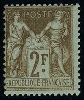 Neuf Avec Charnière N° 105, 2f Bistre Sur Azuré, T.B. - Altri & Non Classificati