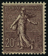 Neuf Sans Charnière N° 131a, 20c Brun Lilas Foncé, T.B. - Other & Unclassified