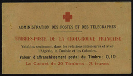 Neuf Sans Charnière N° 147b, 10c + 5c Croix Rouge, Carnet Complet De 20 T. Infime Trace De Ch. Sur Un Ex. T.B. - Altri & Non Classificati