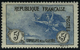 Neuf Avec Charnière N° 155, 5f + 5f Orphelins, Très Bien Centré, T.B. - Altri & Non Classificati