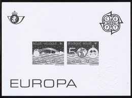 Neuf Sans Gomme N° 1992, La Paire Europa De Belgique En Feuillet En Noir, Cachet A Sec De La Régie Des Postes, T.B. - Other & Unclassified