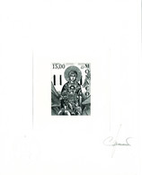 N° 2179, La Vierge à L'Enfant, 2 épreuves D'artiste (positif + Négatif) En Noir Signées Par Le Graveur, T.B. - Altri & Non Classificati