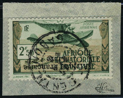 Fragment N° 15, 2f50 Afrique Française Libre , Surcharge Renversée, Obl Sur Petit Frgt  T.B. Signé JF Brun - Autres & Non Classés