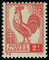Neuf Sans Charnière N° 220b, 2f Rouge Coq, Impression Recto Et Verso TB Maury - Sonstige & Ohne Zuordnung