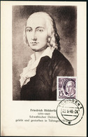 Lettre N°5. 15p Violet Hölderlin, Sur C.M. CàD Tübingen 28.5.48. T.B. - Andere & Zonder Classificatie