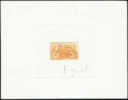 N° 230. 75f Cycle Hirondelle - épreuve D'artiste En Orange, Signée Avec Cachet à Sec. T.B. - Otros & Sin Clasificación