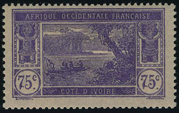 Neuf Avec Charnière N° 59a, 75c Violet Sur Rose Sans Surcharge T.B. - Altri & Non Classificati