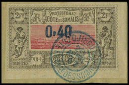 Fragment N° 25, 0.40 Sur 2f, Obl Centrale Sur Frgt, T.B. - Autres & Non Classés