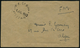 Lettre Lettre Avec Càd RF Sebha Fezzan - 1 Juil 1943, Mention FM, Pour Alger, T.B. - Sonstige & Ohne Zuordnung