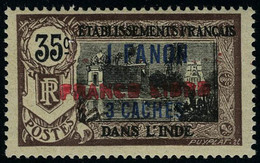 Neuf Sans Charnière N° 130a, 1fa 3ca Sur 35c Surcharge Horizontale TB  Signé A Brun - Andere & Zonder Classificatie