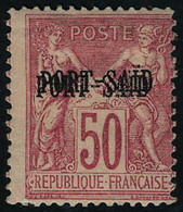 Neuf Avec Charnière N° 15a, 50c Rose Double Surcharge TB Signé A Brun - Other & Unclassified