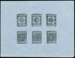 Neuf Sans Gomme N°1a/2b. 15c Et 30c Réimpression. Feuillet De 3 Paires Sur Papier Mince Bleuté. T.B. - Autres & Non Classés