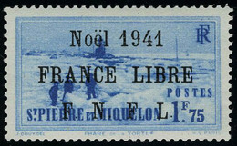 Neuf Sans Charnière N° 212/231, La Série Complète Surchargée Noel 1941 France Libre FNFL En Noir TB Certificat Friedl - Other & Unclassified