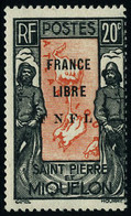 Neuf Avec Charnière N° 285, 20c Noir Et Rouge Orange, France Libre, T.B. - Autres & Non Classés