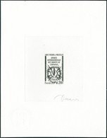 N°384. 20f Droits De L'Homme. Epreuve D'artiste En Noir. Cachet à Sec De Contrôle. T.B. - Autres & Non Classés