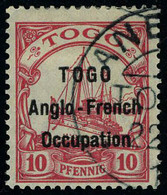 Oblitéré N° 34, 10pf Anglo French Occupation, Type I, TB - Autres & Non Classés