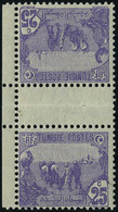 Neuf Sans Charnière N° 72a, 25c Violet Paire Tete Beche Avec Intervalle TB - Other & Unclassified