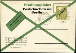 Lettre N°17. 1m Surcharge Noire S/Lettre Postchnelldienst Obl. 1/3/49. T.B. (Michel) - Sonstige & Ohne Zuordnung
