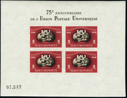 Neuf Sans Charnière N°90. UPU 1949. Bloc Feuillet Dentelé + Non Dentelé T.B. - Other & Unclassified