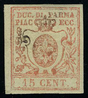 Neuf Avec Charnière N° 9, 15c Rouge, T.B. Signé Oliva, Sassone 9 : 700€ - Altri & Non Classificati