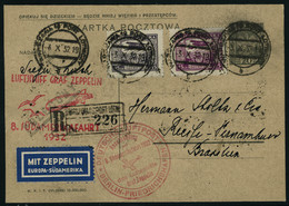 Lettre Zeppelin 8 SAF 1932, Pour Le Brésil, T.B. Aff. Recto Verso - Other & Unclassified