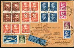 Lettre Zeppelin. 7è SAF 1932. Lettre CàD  Romanshorn 24.IX.32. CàD De Transit Friedrichshafen 26.9.32, Pour Récife Et Re - Other & Unclassified