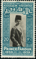 Neuf Avec Charnière N°136/138B. La Série FAROUK Centre Noir (136) Et Brun 137/139. T.B. Rare - Otros & Sin Clasificación