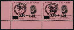 Neuf Sans Charnière N° 591/2, + PA 361/62, JO De Mexico 1968, Paire Hor. : Surcharge Sans 1968 Tenant à Surcharge Normal - Other & Unclassified